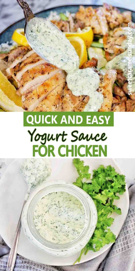 Yogurt Sauce For Chicken, Healthy Sauce For Chicken, Greek Yogurt Dipping Sauce, Healthy Sauce, Greek Yogurt Sauce, Dipping Sauces For Chicken, Greek Yogurt Chicken, Yogurt Chicken, Chicken Sauce