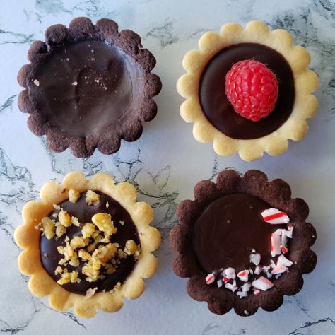 How to Make Mini Shortbread Tart Shells (Tartlets) Vegan Gluten Free Shortbread, Shortbread Sugar Cookie Recipe, How To Make Tart, Shortbread Tart, Mini Tart Shells, Shortbread Cookie Crust, Gluten Free Shortbread, Luxurious Chocolate, Tart Filling