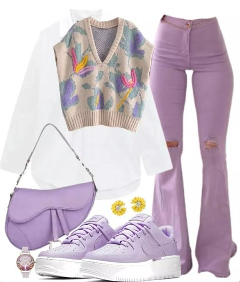 Autumn Purple, Peony Aesthetic, University Fashion, Aesthetic Items, Street Outfits, Fasion Outfits, Aesthetic Streetwear, Mystery Bag, Rainbow Aesthetic