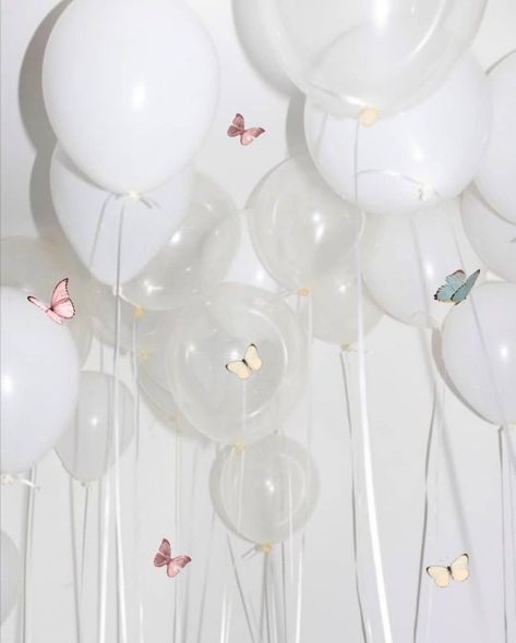 White Balloons Aesthetic, Balon Aesthetic, Ballon Aesthetic, Birthday Quotes For Me, Happy Birthday Wallpaper, Happy Birthday Frame, Birthday Wallpaper, Skin Color Palette, Simple Iphone Wallpaper