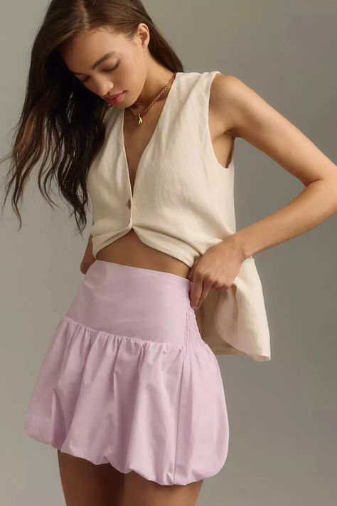 SS24 SKIRT TRENDS - Brunette from Wall Street Bubble Skirt Outfit, Mini Skirts Outfits Summer, Bubble Skirts, Kids Wear Girls, Prom 2024, Trendy Skirts, Skirt Trends, Miniskirt Outfits, Bubble Skirt