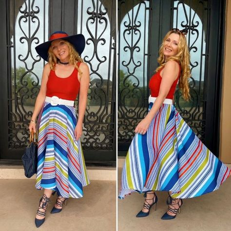 How to make a maxi skirt from a round tablecloth. An easy project to create a one of a a kind piece. Make A Maxi Skirt, Making A Skirt, How To Make A Skirt, Bohemian Style Skirts, Diy Maxi Skirt, How To Make Skirt, Twirl Skirt, Diy Skirt, Full Circle Skirts