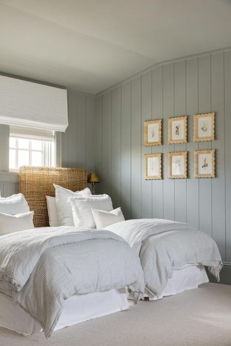 Inlet Beach Project Reveal Pt. 2 | Bria Hammel Interiors Lauren Lane Bedroom, Queen Bed And Twin In One Room, Neutral Bed Inspiration, Simple Kids Room Boy, Neutral Beach House Bedroom, Summer I Turned Pretty House Interior, Two Twin Beds Small Room, Well Made Bed, Cape Cod Style Bedroom