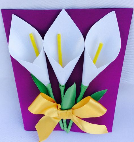 Lily Reference, Osmi Mart, Lilies Bouquet, Dr Seuss Preschool, Bouquet Card, Boat Crafts, 8. Mart, Lily Bouquet, Mothers Day Crafts For Kids