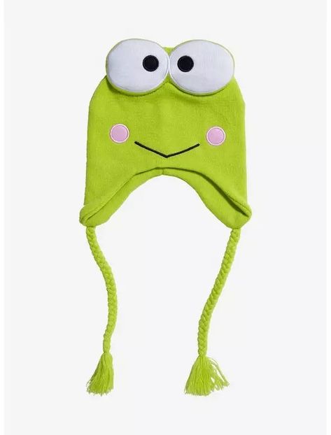 Keroppi Tassel Beanie, Keroppi Outfit, Keroppi Stuff, Tassel Beanie, Base Outfits, Sanrio Finds, Frog Queen, Beanie Collection, Frog Costume, Kitty Clothes