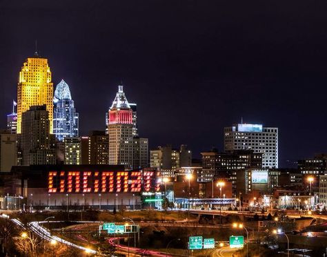 Cincinnati Lights Cincinnati Apartments, Ohio Chili Cincinnati Skyline, Downtown Cincinnati Ohio, Cincinnati Ohio Skyline, Cincinnati Skyline, Ohio Photography, Night Skyline, Downtown Cincinnati, University Of Cincinnati