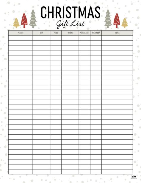 Choose from 20 unique Christmas gift list templates to keep track of all your Christmas gift buying over the holidays. Print from home. 100% FREE! Printable Christmas Gift List, Christmas Shopping List Template, Gift Tracker Free Printable, Christmas Gift List Printable Free, Christmas Shopping List Printable Free, Shopping List Printable Free, Christmas Shopping List Printable, Christmas Gift List Printable, Christmas Present List