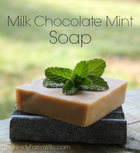 Mint Soap Recipe, Homemade Milk Chocolate, Soap Making Tutorials, Homemade Milk, Mint Soap, Cold Process Soap Recipes, Soap Making Recipes, Soap Craft, Farm Wife