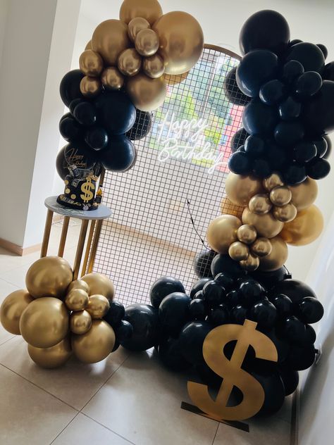 Money Theme Party Decorations, Most Wanted Party Theme, Cash Party Theme, Stock Market Party Theme, Money Theme Party Ideas For Men, Money Decorations Ideas, Narco Party Theme, Money Birthday Ideas, Narco Theme Party