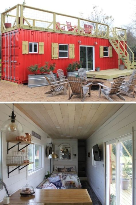 Probably the easiest way to build a tiny house is by upcycling shipping containers, get creative, and inspired by this list of over 40 tiny houses built from shipping containers. Shipping Container Sheds, Container House Interior, Build A Tiny House, Tiny Container House, Container Conversions, Custom Floor Plans, Shipping Container House Plans, Building A Tiny House, Building A Container Home