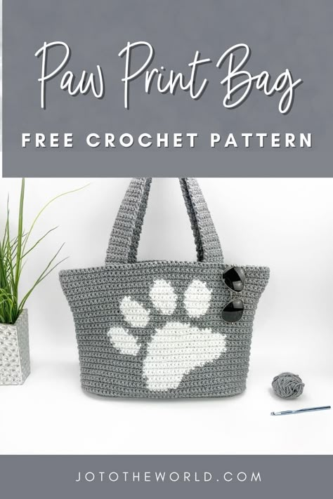 Paw Crochet, Tote Bag Pattern Free, Crochet Beach Bags, Bag Crochet Pattern, Free Crochet Bag, Crochet Bag Pattern Free, Bag Pattern Free, Crochet Market Bag, Crochet Clutch