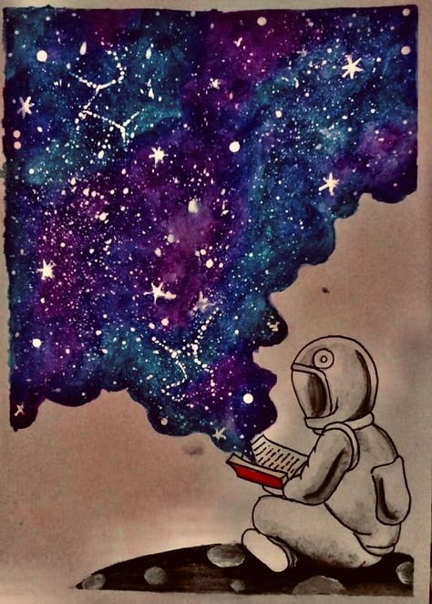 Space Drawing Colored Pencil, Painting Of Space And Planets, Astronaut Painting Ideas, Space Aesthetic Drawing Easy, Out Of This World Art, Universe Drawing Galaxies, Cool Space Drawings, Space Drawings Galaxies, Space Aesthetic Painting