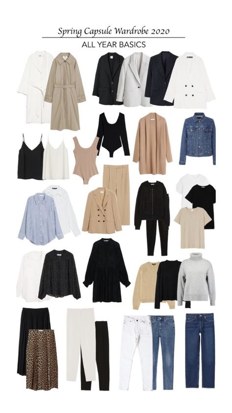 Capsule Wardrobe 2020, Capsule Wardrobe Women, Spring Summer Capsule Wardrobe, Capsule Wardrobe Basics, Classic Capsule Wardrobe, Capsule Wardrobe Work, Capsule Wardrobe Outfits, Fashion Capsule Wardrobe, Spring Capsule