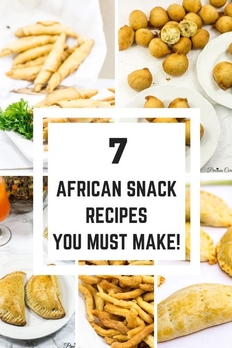 7 insanely delicious African snack recipes! They range from sweet treats to savory snacks. Each of them is so good and there is a recipe here on my blog to show you how to make them. Enjoy these recipes, friends! #Snacks #PreciousCore Drop Doughnut Recipe, African Snacks, Salad Recipe Ideas, Africa Food, Nigerian Food, Nutrition Bars, Doughnut Recipe, Fool Proof Recipes, Snack Mix