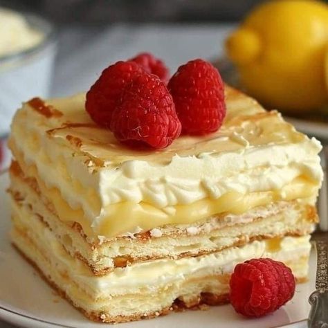 Lemon Eclair, Optimal Recipes, Eclairs Dessert, Eclair Cake Recipes, No Bake Lemon, Eclair Cake, Flan Recipe, Curd Recipe, Lemon Pudding