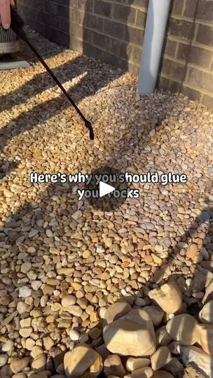 Rock Or Mulch Landscaping Ideas, Rock Glue Landscaping, Gravel And Mulch Landscaping, Mulch And Rock Landscaping, Mulch Glue For Rocks, Mulch And Rock Landscaping Ideas, Mulch Glue, Rock Mulch, Stone Glue