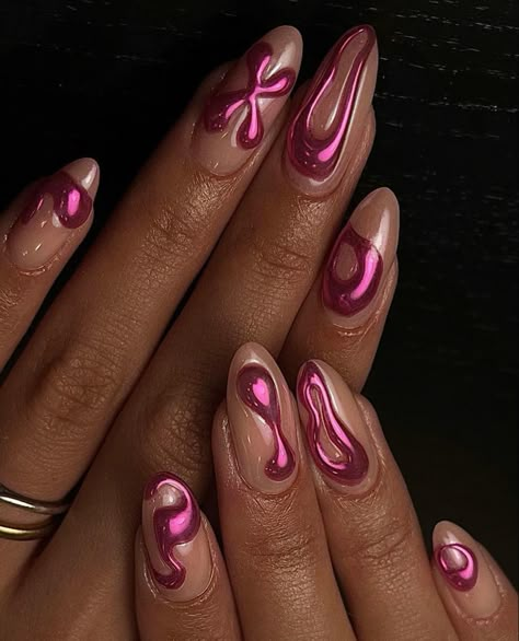 Matte Bright Nails, Young Miko Nails, 3d Nail Designs, Pink Chrome Nails, Chrome Nail Art, Nails Yellow, Quartz Nail, Colorful Nail, Minimal Nails