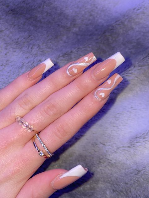 White French Tips, White French Tip, White French, French Tips, Coffin Nails, Nail Ideas, Nail Inspo, Nails, White