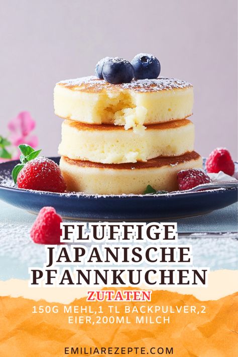 Fluffige Japanische Pfannkuchen Low Carb Meal, Food Blogs, Pancakes, Dessert, Quick Saves