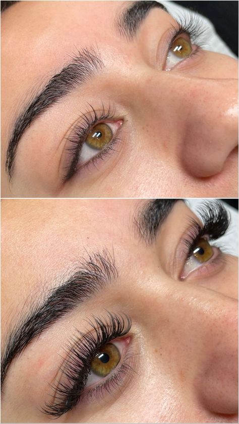 Before After Nails, Classic Sets Eyelashes, Natural Skin Makeup, Tut Makeup, Aesthetic Makeup Looks, Classic Eyelash Extensions, Eyelash Extensions Before And After, Natural Fake Eyelashes, Evening Eye Makeup