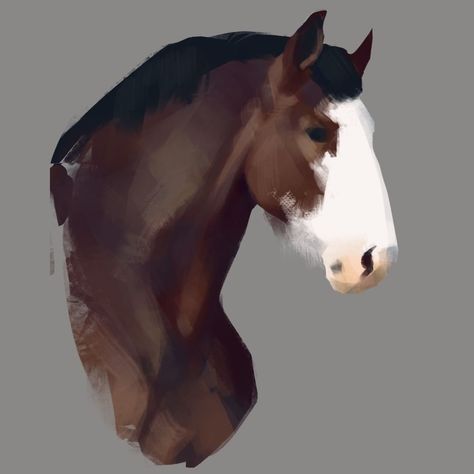 Draft Horse Art, Horse Digital Painting, Clydesdale Horses Drawings, Horse Art Reference, Herd Of Horses, Draft Horse Drawing, Clidesdail Horse, Horse Digital Art, Horses Painting