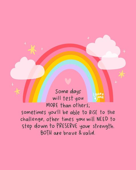 Some weeks just hit harder 💖 After weeks of hard work on my new planner collection and prepping to launch my first course I am definitely feeling the burnout hitting this week 😩 Trying to remind myself that self compassion is just as important as productivity when working on your dreams 🫶🏼 Some days we have all the energy to rise to the challenges and other days the smallest things feel like mountains we can’t face. It’s okay to step back, It’s okay to take a rest, It’s okay to slow down. ... Hard Week Quotes, Reminders For Hard Days, Some Days Are Just Hard Quotes, Quotes For Hard Days, Feel Good Quotes, Rainbow Wallpaper, Wish You Are Here, Try Harder, Self Compassion