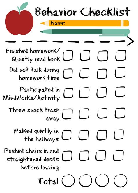 This is a good checklist to give to individuals who are falling behind in their classroom behavior values.  This personal checklist can help that student get back on track. School Behavior Chart, Behavior Checklist, Behavior Classroom, Free Printable Behavior Chart, Chart School, Child Behavior Chart, Teaching Classroom Management, Classroom Behavior Management, Behavior Modification