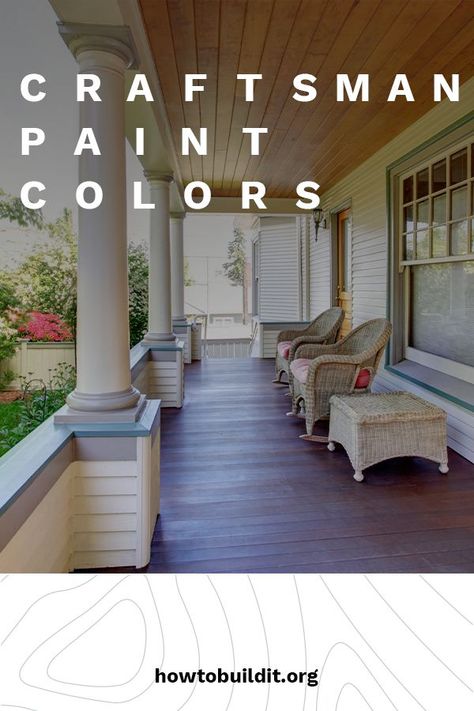 Craftsman homes are known for their appeal and part of that appeal is the earthy and rich paint colors. How To Build It wants to share some paint color ideas and combos that create that warm Craftsman appeal. Craftsman style is a huge part of American architecture and a favorite my many. Create that look today with these paint color tips. #craftsmanpaintcolors #craftsman #paintcolorideas Rich Paint Colors, Craftsman Exterior Paint Colors, Craftsman Style Homes Exterior Color, Craftsman Paint Colors, Craftsman Color Palette, Craftsman House Colors, Home Exterior Colors Schemes, Craftsman Home Exterior, Craftsman Style Exterior