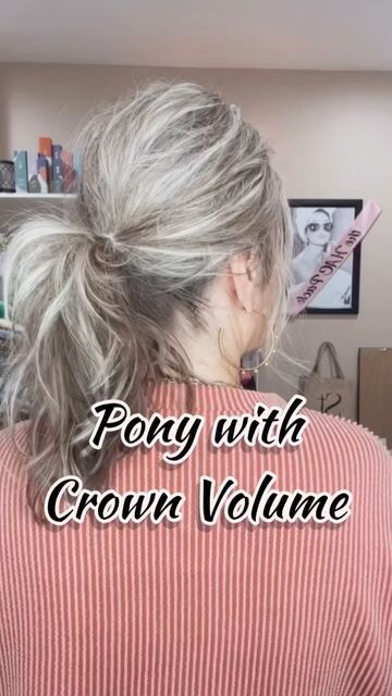 Suzy Turner 🔆 Makeup • Skincare • Hair 🔆 on Instagram: "I love a ponytail with crown volume! It’s super simple and really elevates the look! #crownvolume #volume #ponytail #easyhair #hairideas #simplehairstyles" Pony With Pieces Out, How To Get A High Ponytail With Volume, Ponytail With Volume On Top, How To Do A Ponytail With Volume, Ponytail With Crown, Poufy Ponytail, Messy Ponytail Hairstyles For Long Hair, Balloon Ponytail, Chic Ponytail Hairstyles