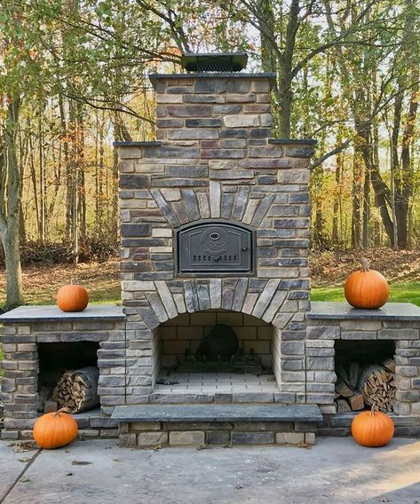 Outdoor Fireplace & Pizza Oven Kits Outdoor Brick Oven, Fireplace Pizza Oven, Pizza Oven Fireplace, Outdoor Fireplace Pizza Oven, Brick Oven Outdoor, Oven Fireplace, Outdoor Fireplace Kits, Outside Fireplace, Fireplace Patio