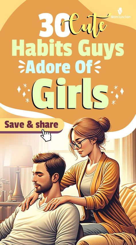 Explore 30 endearing habits of girls that capture the hearts of guys. Things Girls Do That Guys Love, Cute Habits, College Couple, College Couples, Cute Nicknames, Patio Covers, Mom Junction, Staring At You, Relationship Help