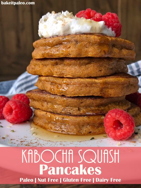 Acorn Squash Pancakes, Squash Breakfast, Butternut Squash Pancakes, Squash Pancakes, Kabocha Squash Recipe, Fall Sweets, Dairy Free Pancakes, Low Oxalate, Paleo Pancakes