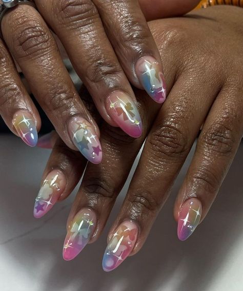 Y2k Summer Nails, Nails On Black Women, Nails Nyc, Slay Nails, Coachella Nails, Artsy Nails, Nyc Spring, 2023 Nail, Negative Space Nails