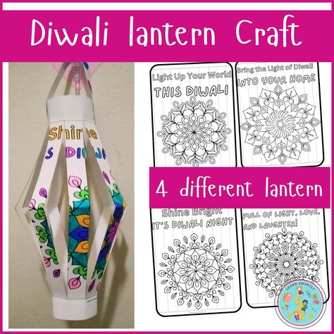 Diwali Lantern Crafts | Diwali Classroom Decor | Diwali Activities https://www.teacherspayteachers.com/Product/Diwali-Lantern-Crafts-Diwali-Classroom-Decor-Diwali-Activities-12358401?st=cf16f3f2ef42401f3cb5bfaa383b5fb1 Brighten up your classroom this Diwali with our set of 4 unique Diwali lantern designs! These vibrant, easy-to-assemble crafts are perfect for PreK - 3rd grade, making it a fun and educational way to introduce young learners to the Festival of Lights. Each lantern reflects th... Diwali Classroom Door Decoration, Diwali In The Classroom, Lantern Crafts, Diwali Activities, Diwali Lantern, School Holiday Party, Grade Three, Lantern Craft, Lantern Designs