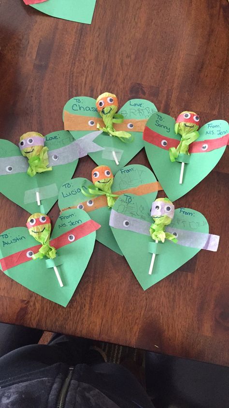 Ninja turtle valentines Ninja Turtle Valentine Cards, Tmnt Valentines Cards, Ninja Turtle Valentines, Ninja Turtles Valentines, Teenage Mutant Ninja Turtles Valentines, Tmnt Valentines, Ninja Turtles Valentines Day Boxes, Turtle Valentines, Ninja Turtle Valentine Box Ideas