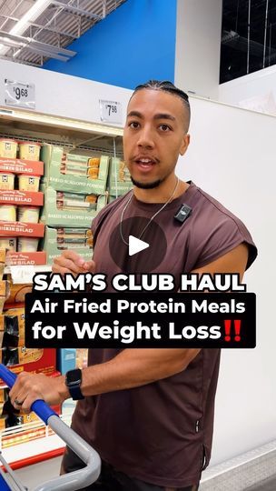 268K views · 6.1K reactions | If you have an air fryer and you’re on a weight loss journey, these are must grabs from Sam’s Club👊🏾

These foods are all high in protein, simple to make, and taste incredible in the air fryer! 

Comment the word “PROTEIN” if you want me to send over my Sam’s Club protein grocery list for your next grocery haul‼️
 #airfry #airfryer #protein #highprotein #macrofriendly #fitness #fitnesstips #nutrition #mealprep #grocery #grocerystore #abs #loseweight #weightloss #samsclub | Trent Harrison Sams Club Meal Prep Ideas, Sams Club Shopping List, High Protein Air Fryer Recipes, Protein Grocery List, Trent Harrison, Sams Club Shopping, Johnny Hadac, Carb Free Recipes, Weight Watchers Tips