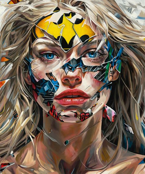 Sandra Chevrier's solo exhibition 𝘉𝘪𝘳𝘥𝘴 𝘰𝘯 𝘊𝘢𝘨𝘦𝘴 opens to the public on Saturday, May 4th during our regular open hours. Join us on May 11th from 6-8 pm for a vernissage with the artist, where a new limited edition print will be available. Chevrier will also sign copies of her 2020 monograph 𝘊𝘢𝘨𝘦𝘴.  Sandra Chevrier La cage et le fruit de la démence, 2024 acrylic on canvas 24 x 60 in Sandra Chevrier Art, Sandra Chevrier, Superhero Images, May 4th, Solo Exhibition, Book Signing, Powerful Women, Limited Edition Prints, Light In The Dark