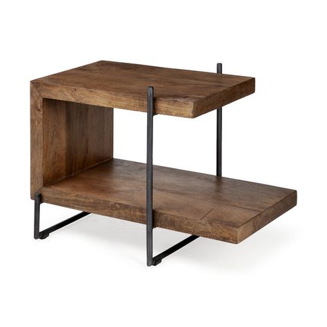 Maddox I – Mac & Mabel Brown Side Table, Indian Mango, Industrial Side Table, Into The Wood, Wood End Tables, Solid Wood Table, Side And End Tables, Modern Side Table, Wood Square