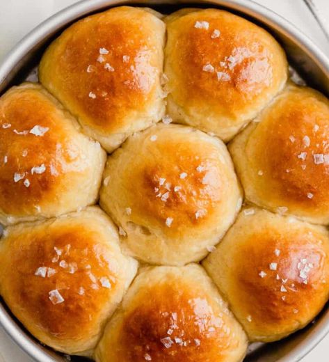 These Japanese Milk Bread Rolls are light, tender and so delicious! Golden brown on the outside and creamy white on the inside, these classic rolls get a healthy-ish upgrade with the addition of white whole-wheat flour and less sugar. The key—use high quality milk! Japanese Milk Buns, Japanese Milk Bread Rolls, Tangzhong Rolls, Milk Buns Recipe, Milk Rolls, Milk Bread Rolls, Milk Buns, Hokkaido Milk Bread, Japanese Milk Bread