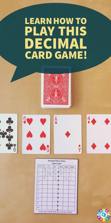 This FUN decimal place value card game requires students to apply higher level thinking skills in order to win! Decimal Math Games, Division Anchor Chart, Place Value Cards, Teaching Decimals, Decimal Place Value, Place Value Game, Place Value With Decimals, Math Card Games, Math Decimals