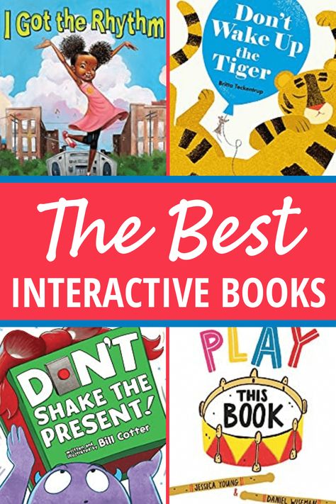 Find the best interactive books for your kids in preschool, pre-k, TK, and kindergarten. These hands-on books will get your kids excited and engaged. When you are looking for ways to make storytime fun for preschoolers, try these interactive books that include touch and feel books, lift-the-flap, and other books that require participation. Perfect for your classroom library, book center, and will work well for circle time or storytime. via @Early Learning Ideas Interactive Preschool Books, Pre K Library Activities, Storytime For Preschoolers, Preschool Book Themes, Interactive Read Aloud Kindergarten, Pre K Book Activities, Story Time Ideas Preschool, Interactive Read Aloud Preschool, Best Preschool Books