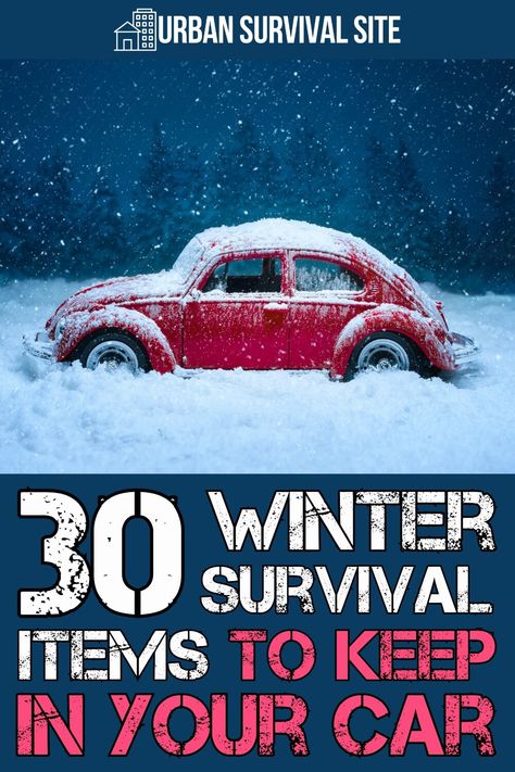 What would you do if you were trapped in your car during a winter storm? Would you have the survival items you need until help arrives? Here's a list of survival items to keep in your car at all times, especially in the winter. Car Emergency Kit List, Winter Emergency Car Kit, Winter Storm Preparedness, Camping Food Storage, Winter Preparedness, Car Survival Kits, Emergency Car Kit, Storm Preparedness, Survival Preparedness