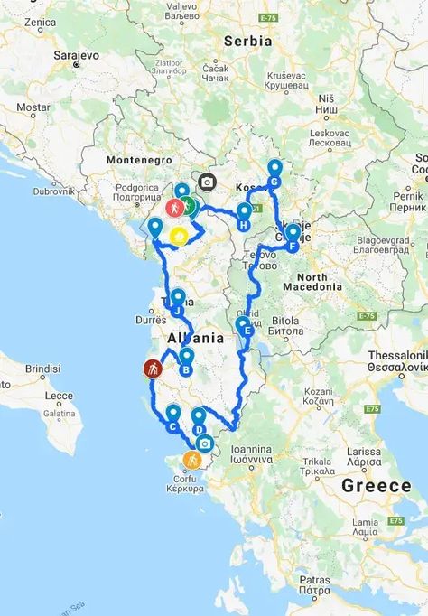 The Perfect South Balkans Travel Itinerary: Albania, North Macedonia, Kosovo | Johnny Africa Africa Itinerary, Visit Albania, Albania Travel, Balkans Travel, North Macedonia, The Balkans, Corfu Greece, Travel Board, Macedonia