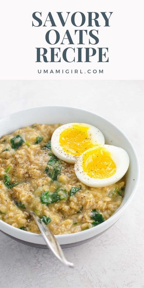 Healthy Well Balanced Meals, Savoury Overnight Oats Recipe, Oats Recipes Savory, Healthy Salty Breakfast, Oats Savoury Recipes, Savory Breakfast Oats, Savoury Porridge Recipes, Oat Diet, Savory Oats Recipes Breakfast