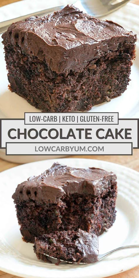 Keto Cake Recipes, Low Carb Chocolate Cake, Keto Chocolate Cake, Gluten Free Chocolate Cake, Postre Keto, Keto Friendly Desserts, Keto Cake, Shredded Zucchini, Rich Chocolate Cake