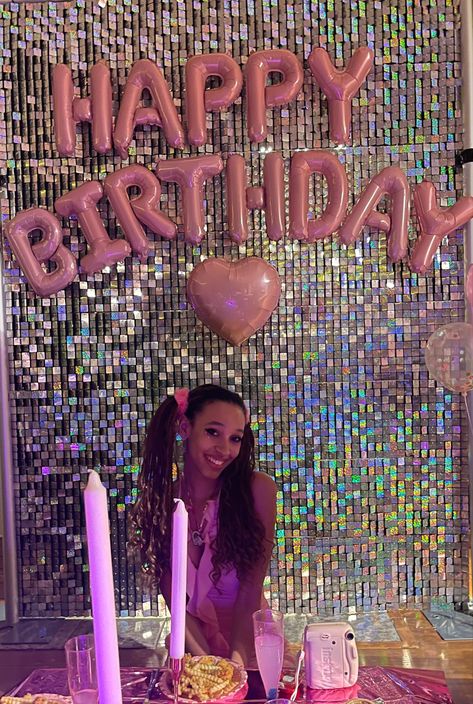 Sequin backdrop with pink balloons for sweet 16 party Sweet 16 Photo Backdrop, Pink Sequin Backdrop, 16 Backdrop, Sweet 16 Photo, Pink Sweet 16, Sweet 16 Photos, Sequin Wall, Sweet 16 Party, 13th Birthday Parties