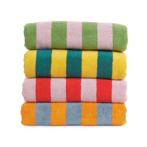 Best Bath Towels and Bath Sheets 2021 - Dwell Scandinavian Textiles, Dusen Dusen, Spring In New York, Towel Design, Striped Beach Towel, Fabric Sofa Bed, Cotton Beach Towel, Miami Design, Fabric Armchairs