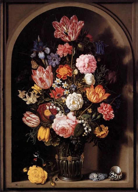 Famous Dutch Golden Age Still Lifes | List of Popular Dutch Golden Age Still Lifes Famous Still Life Paintings, Ambrosius Bosschaert, Dutch Still Life, Google Art Project, Dutch Golden Age, Flowers In A Vase, Painting Still Life, Bouquet Of Flowers, Colorful Paintings