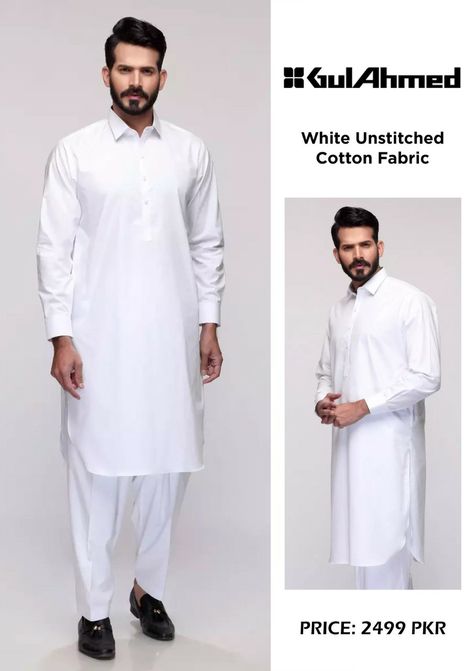 Gul Ahmed sale | Gul Ahmed Cotton Unstiched Men's | Gul Ahmed Cotton | Grey Color Shalwar kameez White Shalwar Kameez, Gul Ahmed, Cotton Suits, Shalwar Kameez, Grey Color, Chef's Jackets, Gray Color, Cotton Fabric, Grey