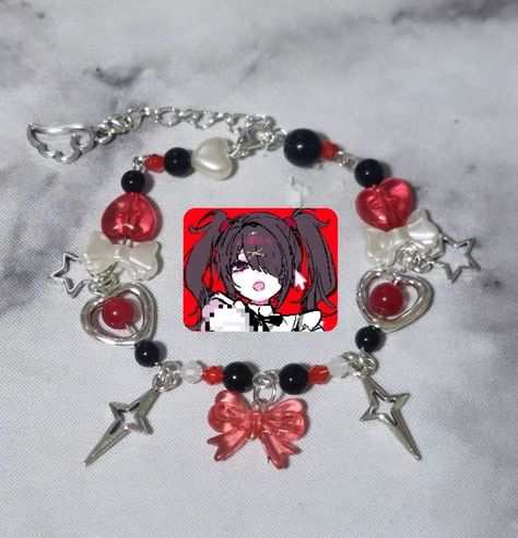 Upcoming designs to fill in my feed~ Doing anime inspired bracelets cause of Doujima! Preparing for 2 events at the same time is pure terror💀 #needygirloverdose #beadedjewelry #anime #harajukufashion #bracelet #jewelry #handmadejewelry #handmade Anime Inspired Bracelet, Anime Bracelet, Needy Streamer, Beads Inspiration, Inspired Bracelets, Bracelet Inspo, Madoka Magica, Harajuku Fashion, Anime Inspired